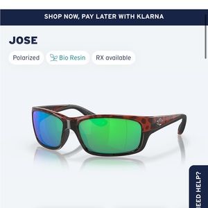 Costa Del Mar Mens Jose Sunglasses - tortoise gray lens